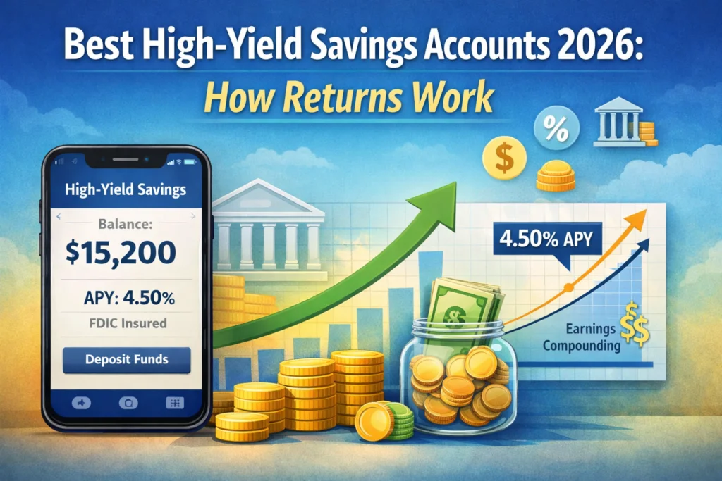 high yield savings account concept showing higher interest growth compared to regular savings accounts