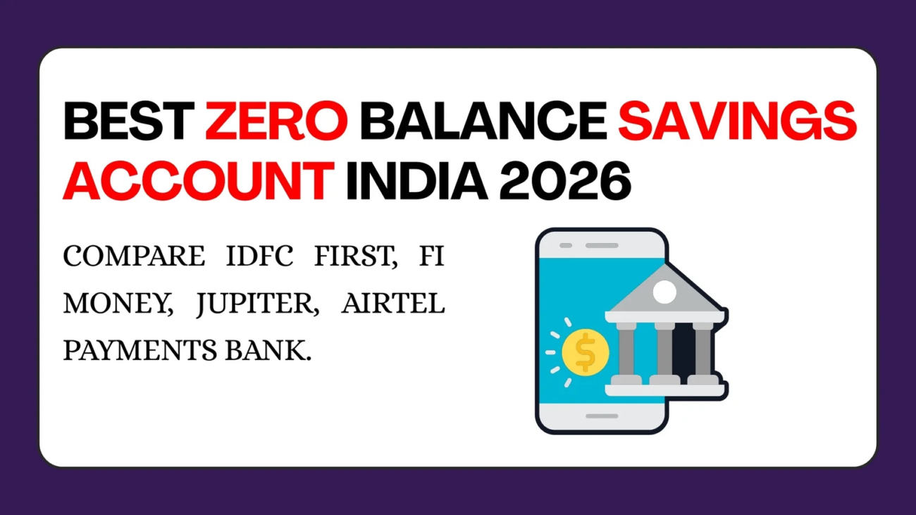 zero balance savings account concept in India showing banking without minimum balance requirement